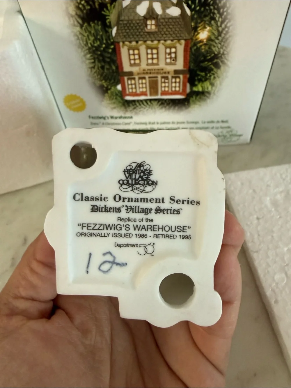Dept 56 Fezziwig's Warehouse Lighted Ornament Christmas Carol Cottages 98745